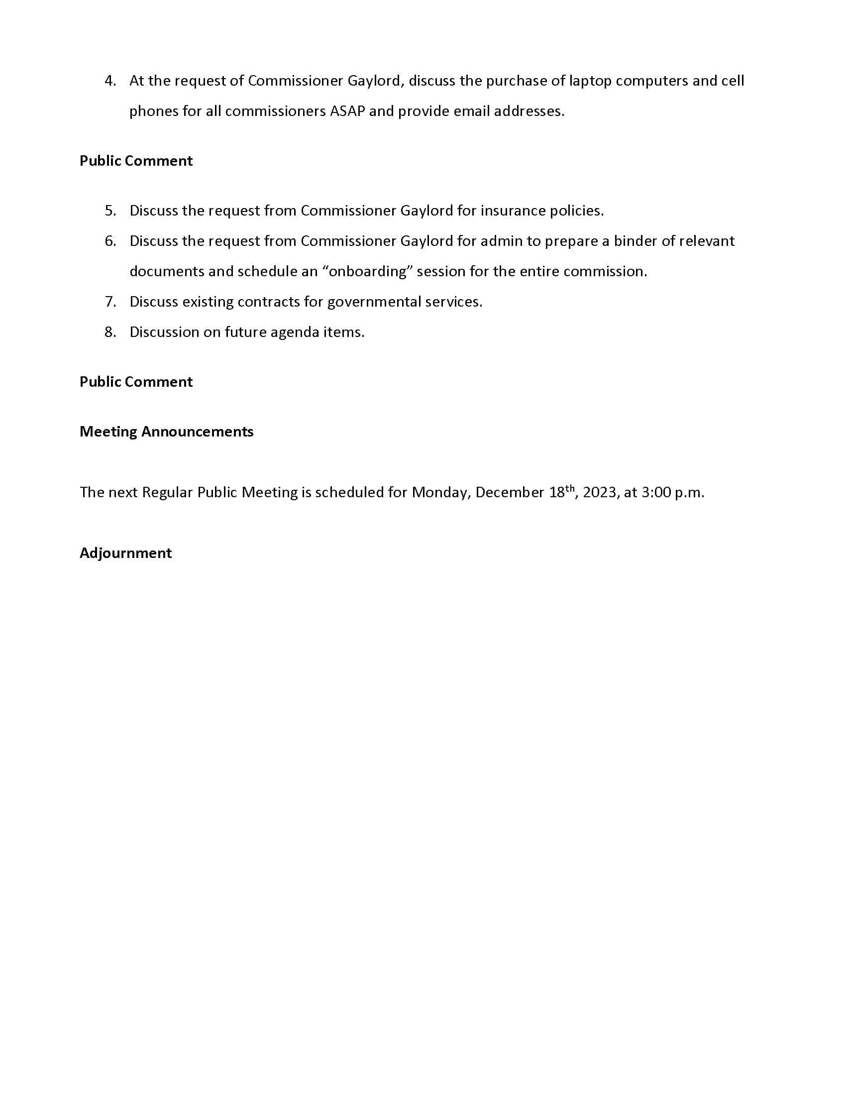 2023-12-05 Special Meeting Agenda_Page_2